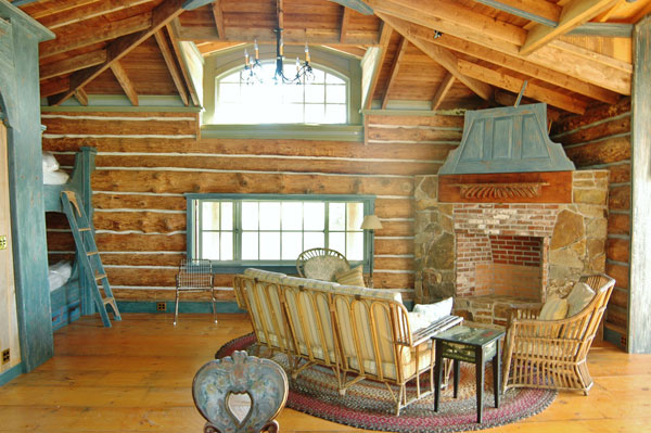 photo of restored naskeag cabin interior
