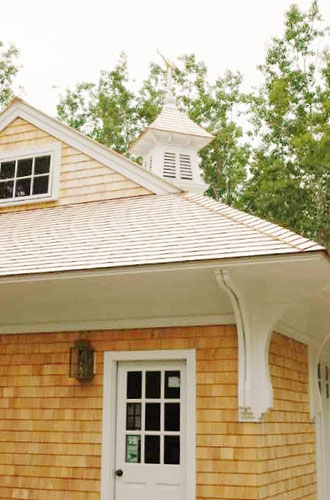 image of cupola detail on garage at little deer isle house