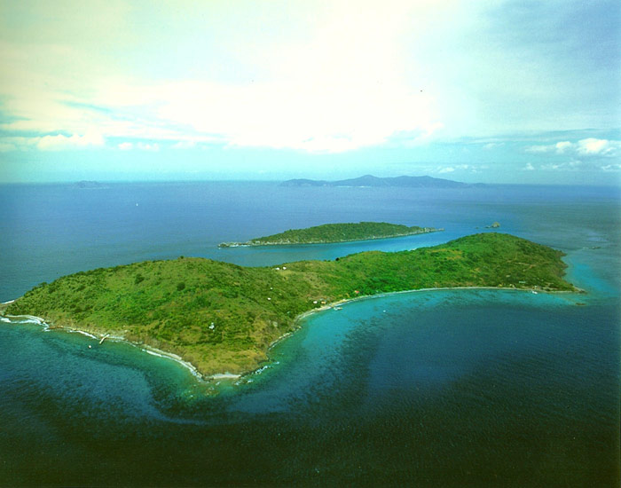aerial view of lovango cay