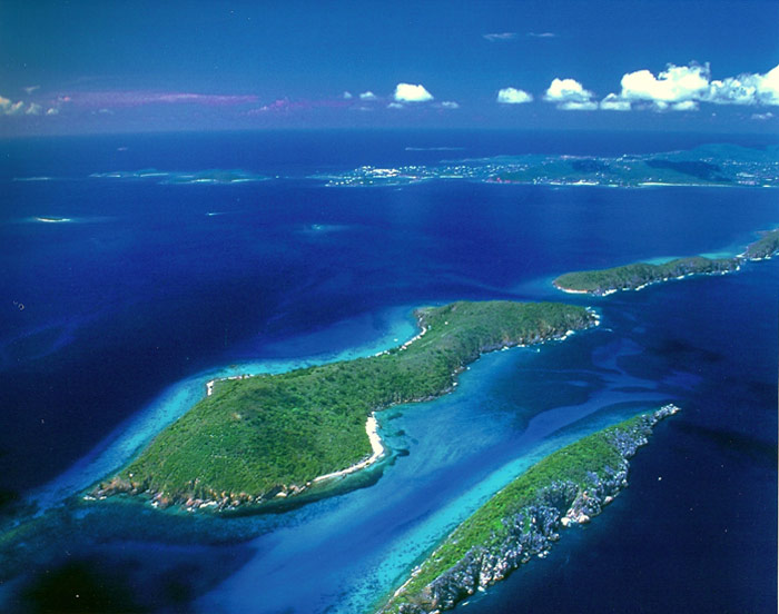 aerial view of lovango cay